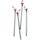 MSR Core Stake 9" Kit (4 stakes), Piquetas plateado/Rojo