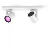 Philips Hue White & Color Ambiance Argenta Foco Doble, Luz de LED blanco