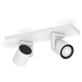 Philips Hue White & Color Ambiance Argenta Foco Doble, Luz de LED blanco