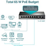TP-Link TL-SF1009P switch No administrado Fast Ethernet (10/100) Energía sobre Ethernet (PoE) Negro, Interruptor/Conmutador No administrado, Fast Ethernet (10/100), Bidireccional completo (Full duplex), Energía sobre Ethernet (PoE), Montaje de pared