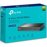 TP-Link TL-SF1009P switch No administrado Fast Ethernet (10/100) Energía sobre Ethernet (PoE) Negro, Interruptor/Conmutador No administrado, Fast Ethernet (10/100), Bidireccional completo (Full duplex), Energía sobre Ethernet (PoE), Montaje de pared