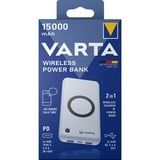 VARTA Powerbank inalámbrico 15.000, Banco de potencia blanco
