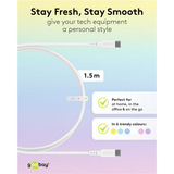 goobay Cable de silicona USB 2.0 blanco, conector USB-C > conector USB-C blanco