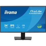 iiyama ProLite X2492HSU-B1 pantalla para PC 60,5 cm (23.8") 1920 x 1080 Pixeles Full HD LED Negro, Monitor LED negro (mate), 60,5 cm (23.8"), 1920 x 1080 Pixeles, Full HD, LED, 3 ms, Negro