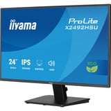 iiyama ProLite X2492HSU-B1 pantalla para PC 60,5 cm (23.8") 1920 x 1080 Pixeles Full HD LED Negro, Monitor LED negro (mate), 60,5 cm (23.8"), 1920 x 1080 Pixeles, Full HD, LED, 3 ms, Negro