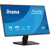 iiyama ProLite X2492HSU-B1 pantalla para PC 60,5 cm (23.8") 1920 x 1080 Pixeles Full HD LED Negro, Monitor LED negro (mate), 60,5 cm (23.8"), 1920 x 1080 Pixeles, Full HD, LED, 3 ms, Negro