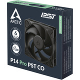ARCTIC P14 Pro PST CO Carcasa del ordenador Ventilador 14 cm Negro 1 pieza(s) negro, Ventilador, 14 cm, 400 RPM, 2500 RPM, 186 m³/h, Negro