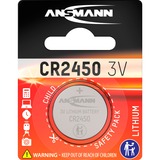 Ansmann CR 2450 Batería de un solo uso CR2450 Ión de litio plateado, Batería de un solo uso, CR2450, Ión de litio, 3 V, 1 pieza(s), Níquel