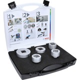 Bosch 2608599037 Kit frese a secco diamantate 5 parti 1 pz. Cortador, Conjuntos de brocas Cortador, Piedra, Azulejo, Bosch, Plata, 5 pieza(s)