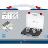 Bosch 2608599037 Kit frese a secco diamantate 5 parti 1 pz. Cortador, Conjuntos de brocas Cortador, Piedra, Azulejo, Bosch, Plata, 5 pieza(s)