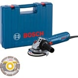 Bosch Amoladora angular GWS 12-125 Professional + Disco de corte de diamante azul