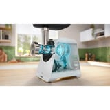 Bosch Serie 4 MFWS420W picadora 1300 W Blanco, Picadora de carne blanco, 1300 W, Blanco, 1 m, Acero inoxidable, 1900 W, 500 W