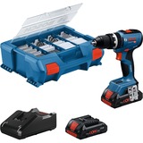 Bosch Taladro atornillador percutor inalámbrico GSB 18V-65 Professional, 18Volt, Taladro/destornillador azul