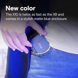 Crucial X10 Portable SSD 4 TB, Unidad de estado sólido azul