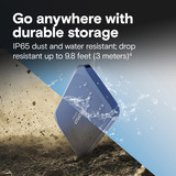 Crucial X10 SSD portátil 4 TB, Unidad de estado sólido azul