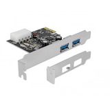 DeLOCK Tarjeta PCIe x1 a 2x USB 3.2 Gen 1 externos, Controlador USB 