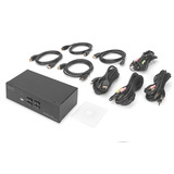 Digitus Conmutador KVM DisplayPort 4x 1, Switch KVM negro