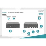Digitus Conmutador KVM DisplayPort 4x 1, Switch KVM negro