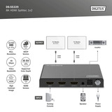 Digitus DS-55339, Splitter HDMI negro