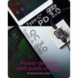 ICY BOX IB-PS1020-PD Universal Negro Corriente alterna Carga rápida Interior, Cargador negro, Interior, Corriente alterna, 12 V, Negro