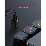 ICY BOX IB-PS1020-PD, Cargador negro