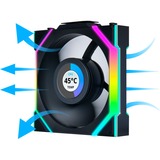 Lian Li UNI FAN SL120 LCD Wireless, Ventilador negro