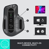 Logitech 910-006582 ratón Oficina mano derecha Bluetooth Laser 8000 DPI grafito, mano derecha, Laser, Bluetooth, 8000 DPI, Grafito