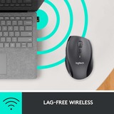 Logitech Marathon M705 ratón Oficina mano derecha RF inalámbrico Óptico 1000 DPI antracita, mano derecha, Óptico, RF inalámbrico, 1000 DPI, Carbón vegetal