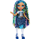 MGA Entertainment Rainbow Shimmers with Slime Fashion Doll - Skyler (blue), Muñecos Rainbow High Rainbow Shimmers with Slime Fashion Doll - Skyler (blue), Muñeca fashion, Femenino, 4 año(s), Niño/niña, 280 mm, Multicolor