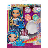 MGA Entertainment Rainbow Shimmers with Slime Fashion Doll - Skyler (blue), Muñecos Rainbow High Rainbow Shimmers with Slime Fashion Doll - Skyler (blue), Muñeca fashion, Femenino, 4 año(s), Niño/niña, 280 mm, Multicolor