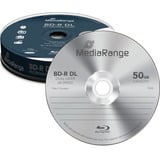 MediaRange MR507 disco blu-ray lectura/escritura (BD) BD-R 50 GB 10 pieza(s), Discos Blu-ray vírgenes BD-R, 50 GB, 120 mm, 405 nm, 6x, Caja para pastel, Minorista