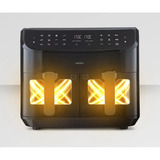 Medion Freidora de aire doble Life P20 MD11760 XXL, Freidora de aire caliente negro