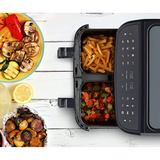 Medion Freidora de aire doble Life P20 MD11760 XXL, Freidora de aire caliente negro