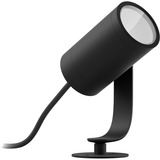 Philips Hue Foco para exteriores Lily, Luz de LED negro, Philips Hue White and Color ambiance Foco para exteriores Lily, Alumbrado de sobremuro/pie para exterior, Bluetooth, Negro, LED, Aluminio, Bombilla(s) no reemplazable(s)