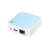 TP-Link TL-WR802N router inalámbrico Ethernet rápido Banda única (2,4 GHz) Azul, Blanco Wi-Fi 4 (802.11n), Banda única (2,4 GHz), Ethernet, Azul, Blanco, Enrutador portátil