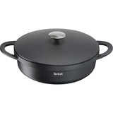 Tefal Trattoria E21872 Alrededor Negro, Pan negro, Alrededor, Negro, Aluminio, Titanium Extra, Desmontable, Cerámico, Gas, Halógeno, Inducción, Placa de sellado
