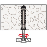 fischer Taco de expansión SX Plus 6x50, Pasador gris claro
