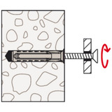fischer Taco de expansión SX Plus 6x50, Pasador gris claro