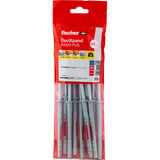 fischer Taco de vástago largo DuoXpand 8x100 FUS, Pasador gris claro/Rojo