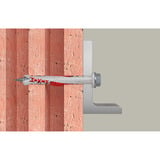 fischer Taco de vástago largo DuoXpand 8x100 FUS, Pasador gris claro/Rojo