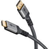 goobay Cable adaptador Plus DisplayPort > HDMI, 4K @ 60Hz gris
