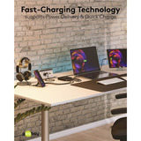 goobay Cargador de mesa multipuerto USB-C, PD, GaN, 65 vatios negro