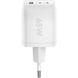 goobay Cargador rápido USB-C Nano, PD, GaN, 65 vatios blanco