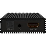 goobay Extractor de audio HDMI 4K @ 60 Hz, Splitter HDMI negro