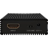 goobay Extractor de audio HDMI 4K @ 60 Hz, Splitter HDMI negro