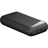 goobay Powerbank de carga rápida 20.000 mAh, Banco de potencia negro