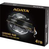 ADATA LEGEND 960 4 TB M.2 PCI Express 4.0 NVMe 3D NAND, Unidad de estado sólido gris oscuro/Dorado, 4 TB, M.2, 7400 MB/s