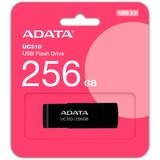 ADATA UC310 unidad flash USB 256 GB USB tipo A 3.2 Gen 1 (3.1 Gen 1) Negro, Lápiz USB negro, 256 GB, USB tipo A, 3.2 Gen 1 (3.1 Gen 1), 100 MB/s, Girar, Negro