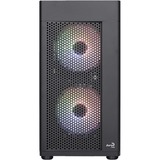 Aerocool HEXFORMBKV2 Caja PC Micro ATX 3 Ventiladores FRGB Negro, Cajas de torre negro, Mini Tower, PC, Negro, micro ATX, Mini-ITX, ABS, SPCC, Atrás, Frente