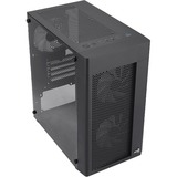 Aerocool HEXFORMBKV2 Caja PC Micro ATX 3 Ventiladores FRGB Negro, Cajas de torre negro, Mini Tower, PC, Negro, micro ATX, Mini-ITX, ABS, SPCC, Atrás, Frente